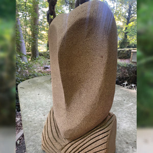 The Abstract Owl Face  Original sandstone piece by Andrew Vickers