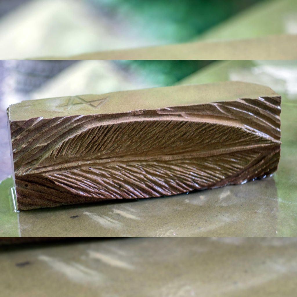 Little Feather Original sandstone piece by Andrew Vickers - Stoneface Creative 