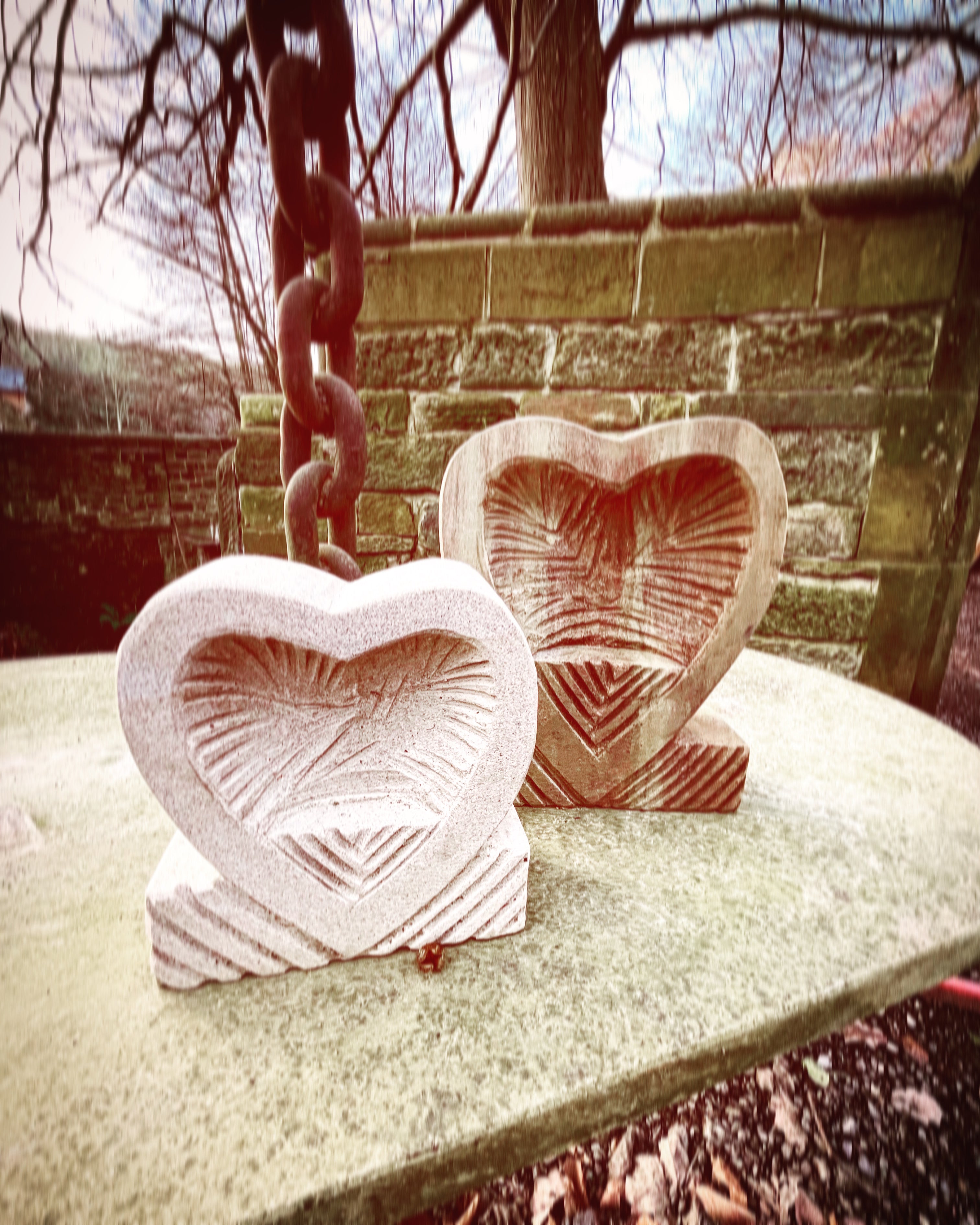 Love Heart Tea light holder Original sandstone piece by Andrew Vickers