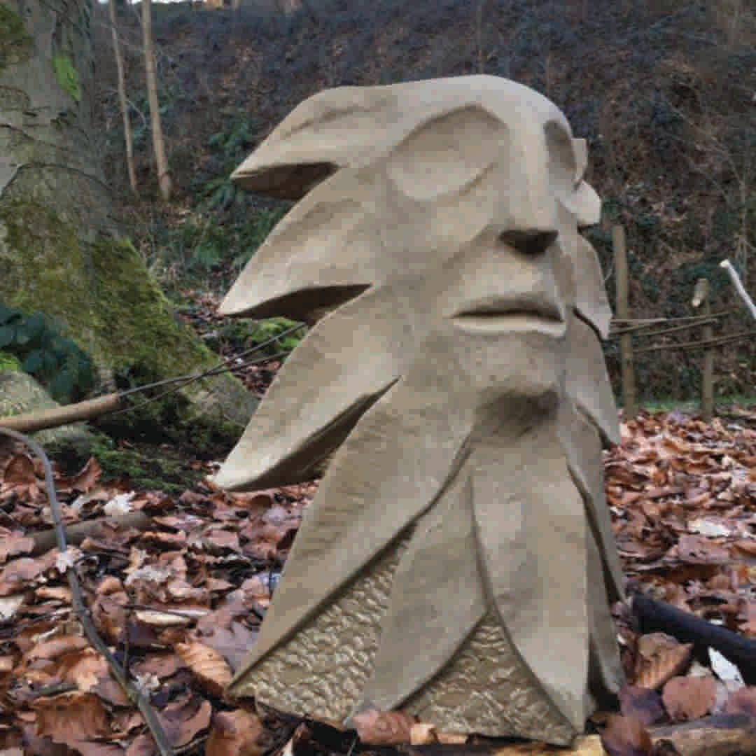 Natures Starman Original sandstone piece by Andrew Vickers - Stoneface Creative 