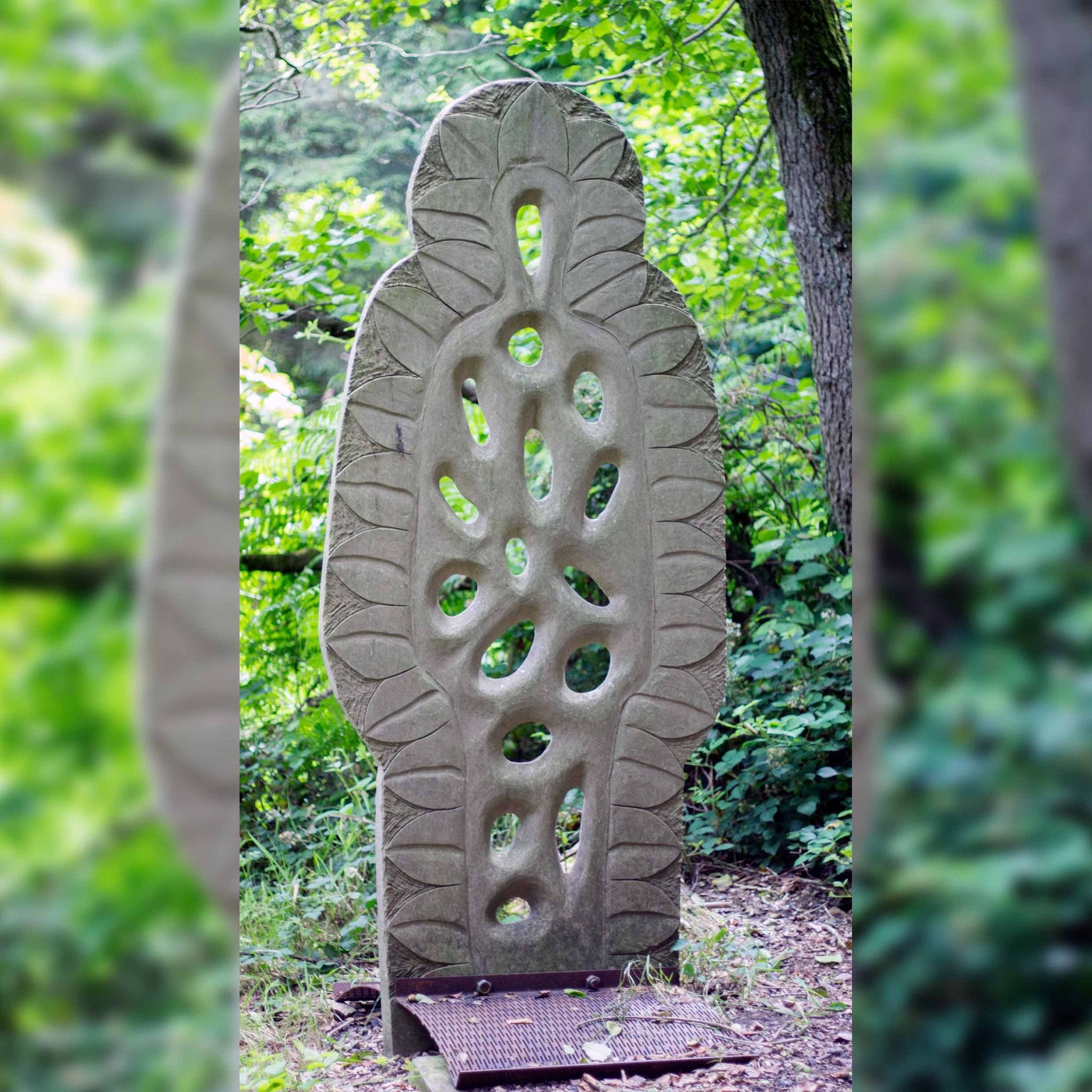 The Green Spirit Original sandstone piece by Andrew Vickers - Stoneface Creative 