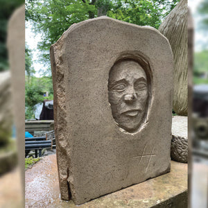 The Face in the stone Original sandstone piece by Andrew Vickers - Stoneface Creative 