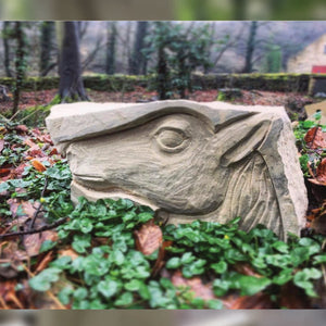 The Horses Head sandstone piece by Andrew Vickers