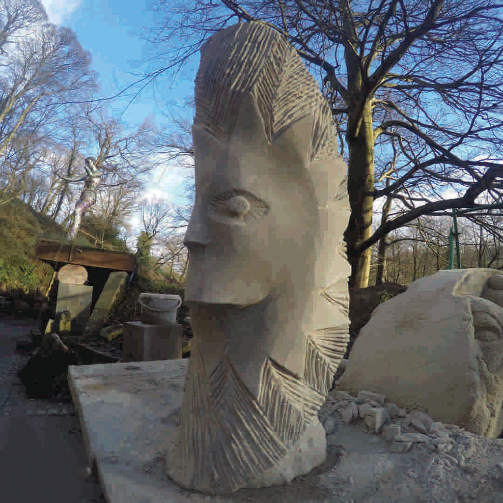 The Star Man Original sandstone piece by Andrew Vickers - Stoneface Creative 